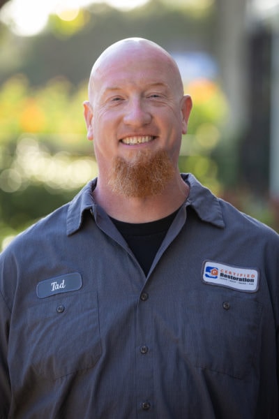Certified Restoration Inc.'s project manager, Tad